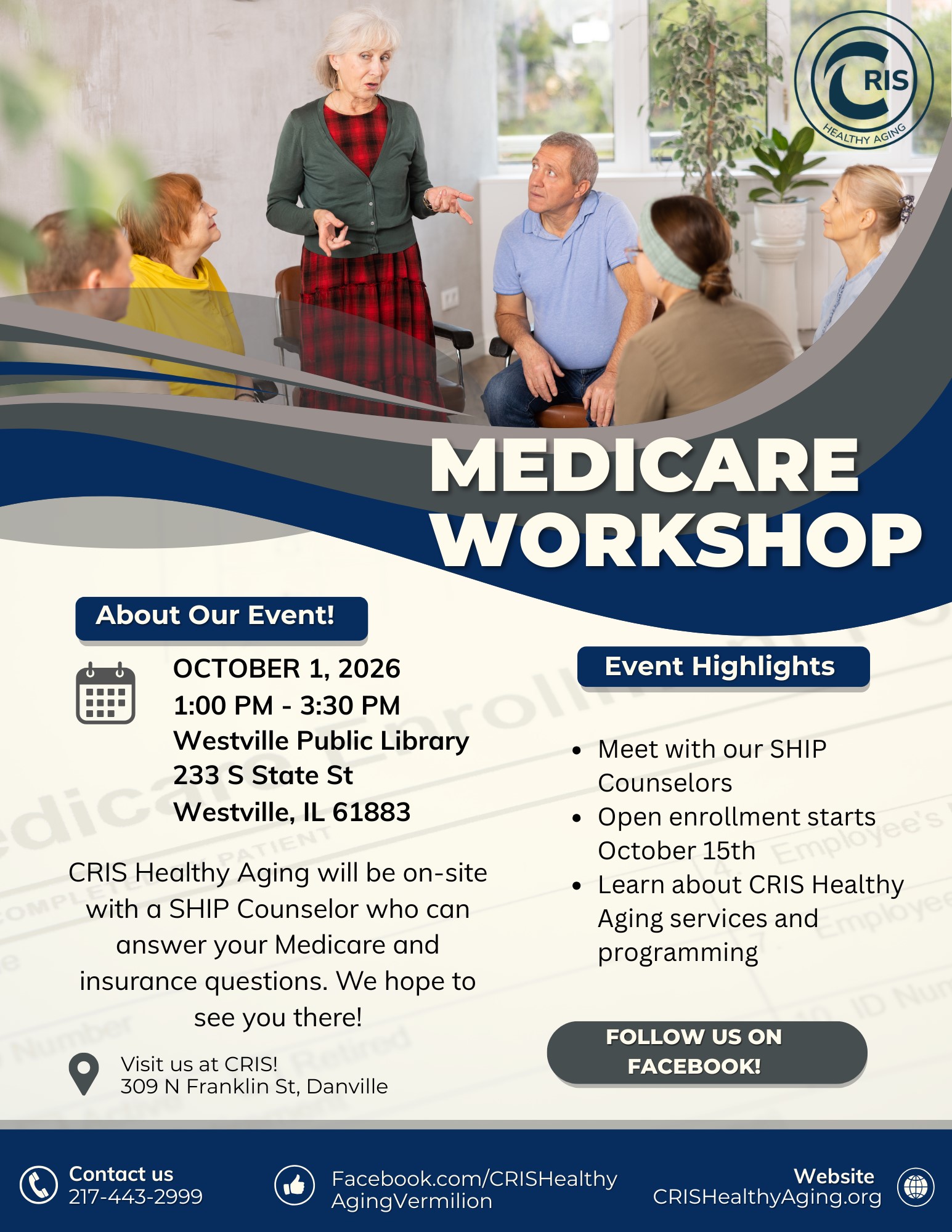 Westville Library Medicare Workshop Flyer