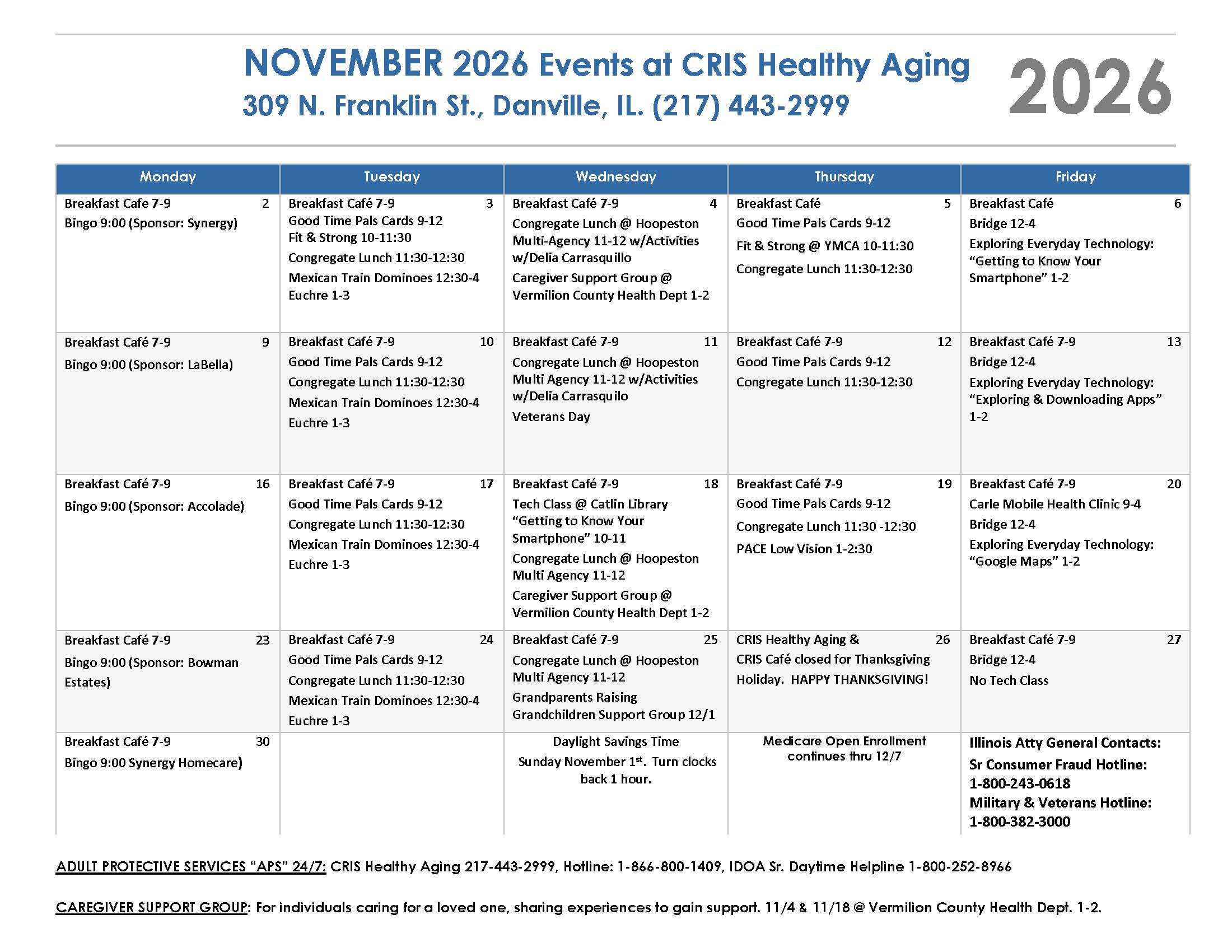 VC November Calendar 2026 1